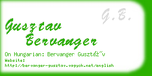 gusztav bervanger business card